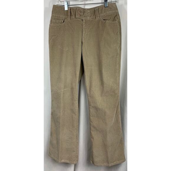 50% OFF Dockers Pants Perfect Fit Tall Corduroy Bootcut Tan Size 6 - Picture 1 of 5
